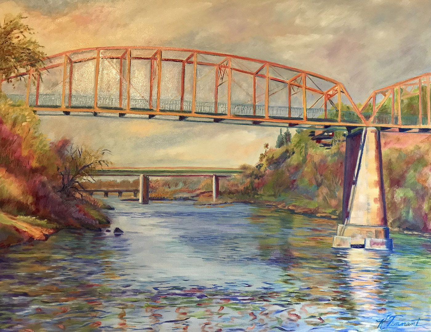 Bridges - oil painting